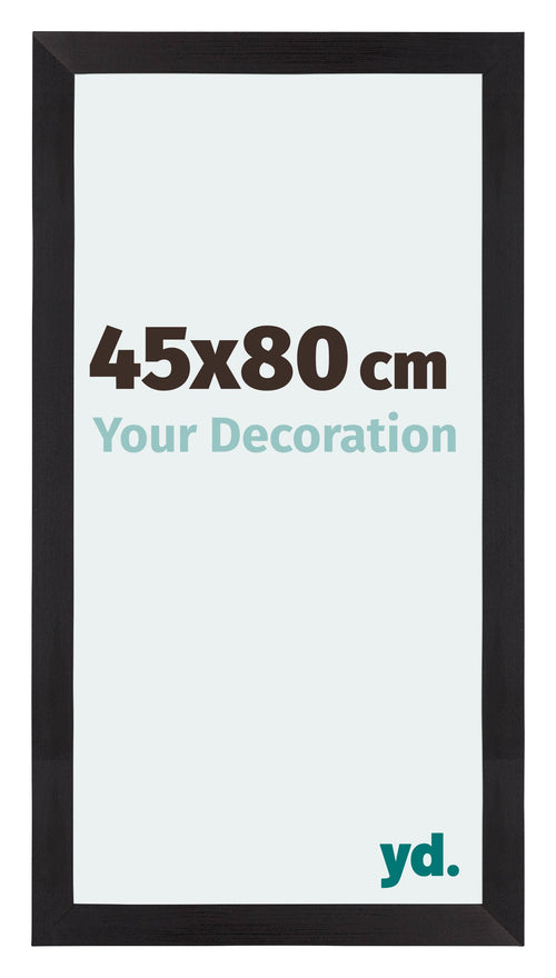 Mura MDF Bilderrahmen 45x80cm Schwarz Gemasert Vorne Messe | Yourdecoration.de