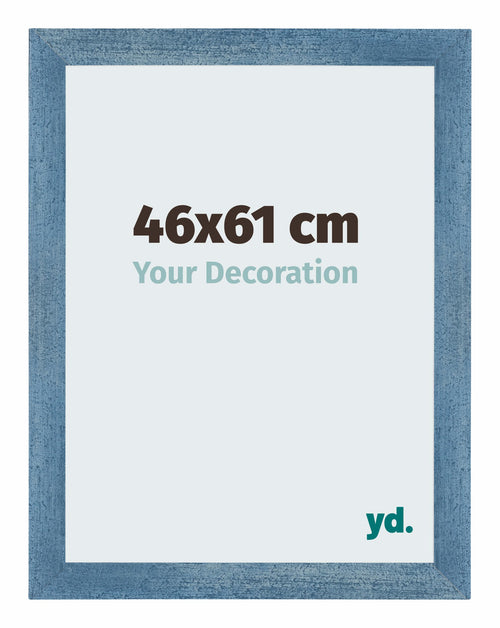 Mura MDF Bilderrahmen 46x61cm Hellblau Gewischt Vorne Messe | Yourdecoration.de