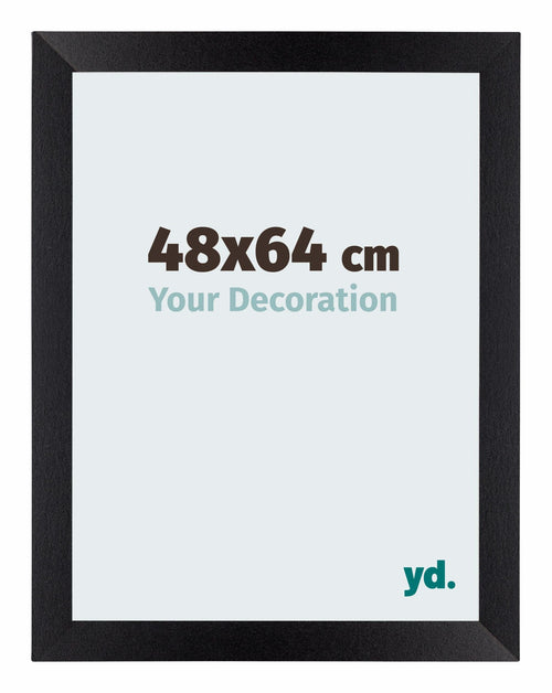 Mura MDF Bilderrahmen 48x64cm Schwarz Matt Vorne Messe | Yourdecoration.de
