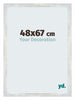 Mura MDF Bilderrahmen 48x67cm Silberglanz Vintage Vorne Messe | Yourdecoration.de