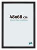 Mura MDF Bilderrahmen 48x68cm Schwarz Gemasert Vorne Messe | Yourdecoration.de