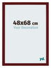 Mura MDF Bilderrahmen 48x68cm Weinrot Gewischt Vorne Messe | Yourdecoration.de