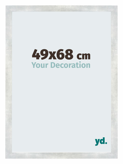 Mura MDF Bilderrahmen 49x68cm Silberglanz Vintage Vorne Messe | Yourdecoration.de