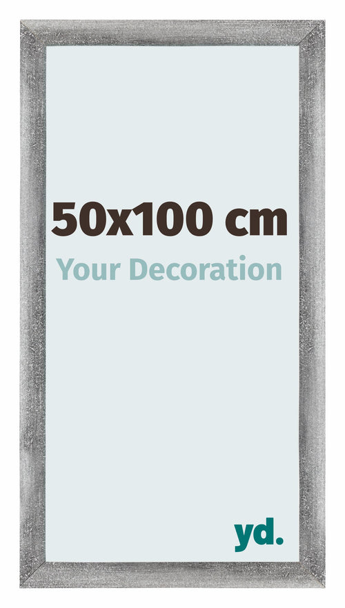 Mura MDF Bilderrahmen 50x100cm Grau Gewischt Vorne Messe | Yourdecoration.de