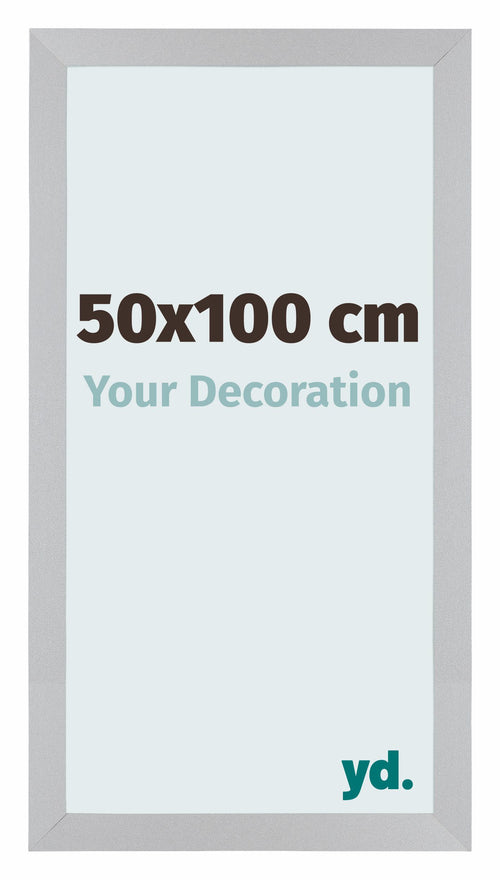 Mura MDF Bilderrahmen 50x100cm Silber Matt Vorne Messe | Yourdecoration.de