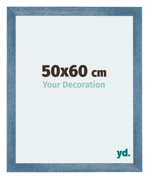 Mura MDF Bilderrahmen 50x60cm Hell Blau Geveegd Vorne Messe | Yourdecoration.de