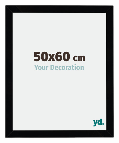 Mura MDF Bilderrahmen 50x60cm Schwarz Hochglanz Vorne Messe | Yourdecoration.de