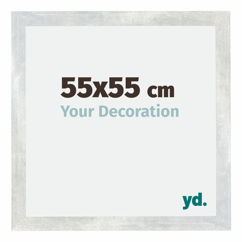 Mura MDF Bilderrahmen 55x55cm Silberglanz Vintage Vorne Messe | Yourdecoration.de