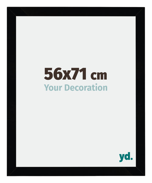 Mura MDF Bilderrahmen 56x71cm Schwarz Hochglanz Vorne Messe | Yourdecoration.de