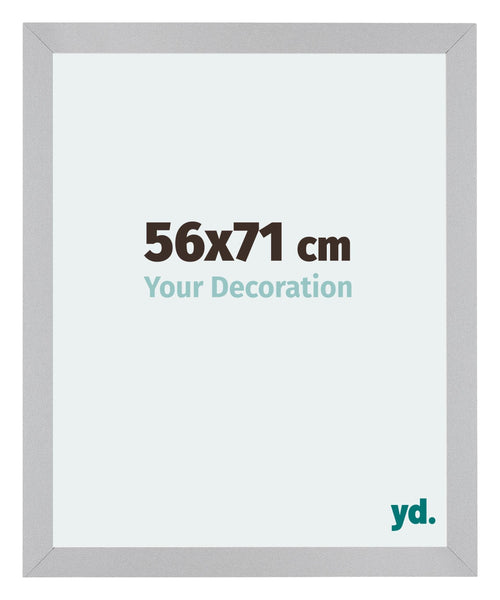 Mura MDF Bilderrahmen 56x71cm Silber Matt Vorne Messe | Yourdecoration.de