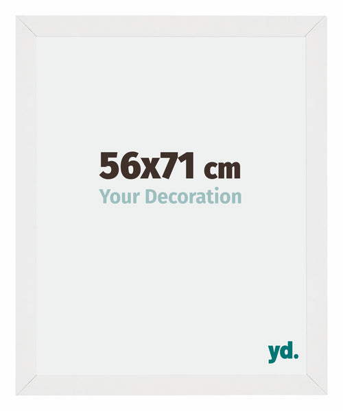 Mura MDF Bilderrahmen 56x71cm Weiss Hochglanz Vorne Messe | Yourdecoration.de