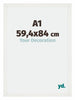 Mura MDF Bilderrahmen 59 4x84cm A1 Weiss Gewischt Vorne Messe | Yourdecoration.de