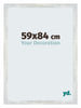Mura MDF Bilderrahmen 59x84cm Silberglanz Vintage Vorne Messe | Yourdecoration.de