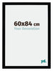 Mura MDF Bilderrahmen 60x84cm Schwarz Hochglanz Vorne Messe | Yourdecoration.de