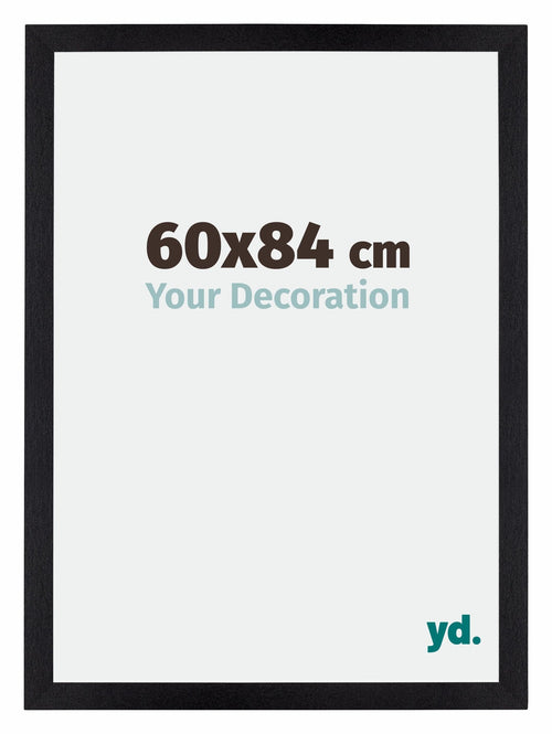 Mura MDF Bilderrahmen 60x84cm Schwarz Matt Vorne Messe | Yourdecoration.de