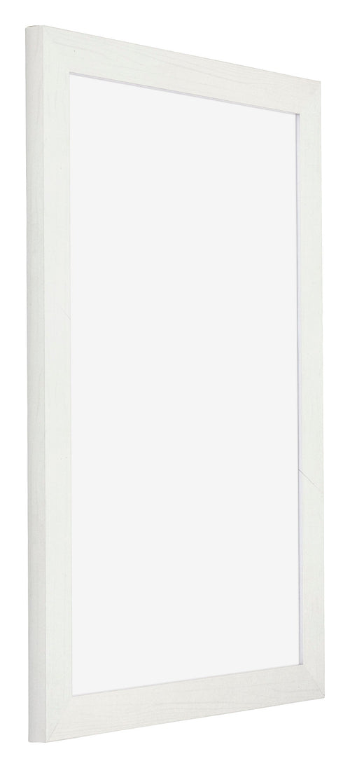 Mura MDF Bilderrahmen 60x90cm Weiss Gewischt Vorne Schräg | Yourdecoration.de
