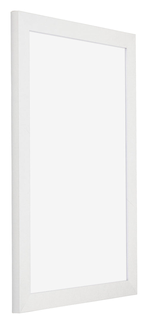 Mura MDF Bilderrahmen 60x90cm Weiss Hochglanz Vorne Schräg | Yourdecoration.de