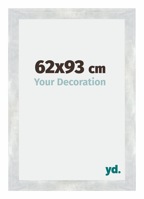 Mura MDF Bilderrahmen 62x93cm Silberglanz Vintage Vorne Messe | Yourdecoration.de