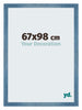 Mura MDF Bilderrahmen 67x98cm Hellblau Gewischt Vorne Messe | Yourdecoration.de