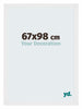 Mura MDF Bilderrahmen 67x98cm Weiss Hochglanz Vorne Messe | Yourdecoration.de
