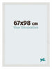Mura MDF Bilderrahmen 67x98cm Weiss Matt Vorne Messe | Yourdecoration.de