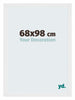 Mura MDF Bilderrahmen 68x98cm Weiss Hochglanz Vorne Messe | Yourdecoration.de
