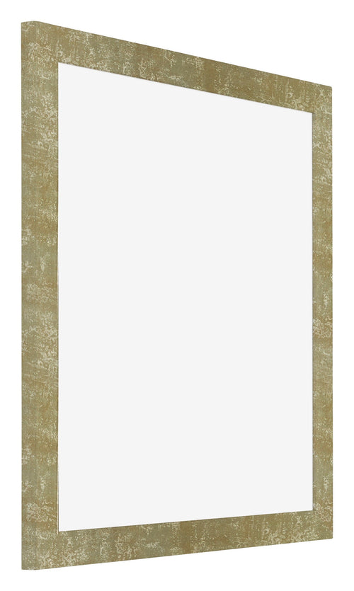 Mura MDF Bilderrahmen 70x70cm Gold Antik Vorne Schrag | Yourdecoration.de