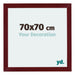 Mura MDF Bilderrahmen 70x70cm Weinrot Gewischt Vorne Messe | Yourdecoration.de