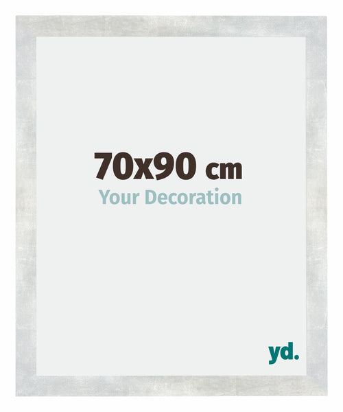 Mura MDF Bilderrahmen 70x90cm Silberglanz Vintage Vorne Messe | Yourdecoration.de