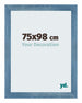 Mura MDF Bilderrahmen 75x98cm Hellblau Gewischt Vorne Messe | Yourdecoration.de