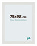 Mura MDF Bilderrahmen 75x98cm Weiss Matt Vorne Messe | Yourdecoration.de