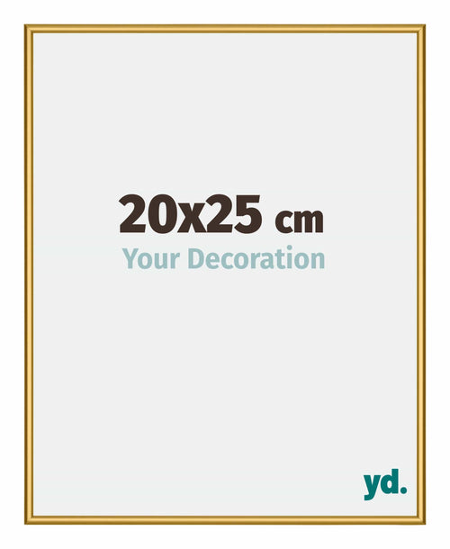 New York Aluminium Bilderrahmen 20x25cm Gold Glanz Vorne Messe | Yourdecoration.de