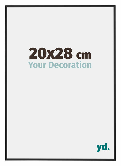 New York Aluminium Bilderrahmen 20x28cm Schwarz Matt Vorne Messe | Yourdecoration.de