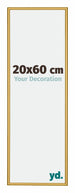 New York Aluminium Bilderrahmen 20x60cm Gold Glanz Vorne Messe | Yourdecoration.de