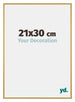 New York Aluminium Bilderrahmen 21x30cm Gold Glanz Vorne Messe | Yourdecoration.de