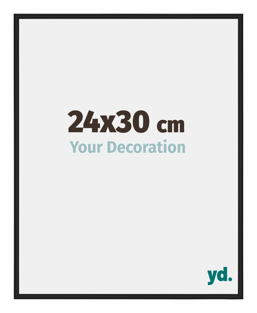 New York Aluminium Bilderrahmen 24x30cm Schwarz Matt Vorne Messe | Yourdecoration.de