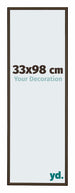 New York Aluminium Bilderrahmen 33x98cm Nussbaum Struktur Vorne Messe | Yourdecoration.de