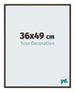 New York Aluminium Bilderrahmen 36x49cm Nussbaum Struktur Vorne Messe | Yourdecoration.de