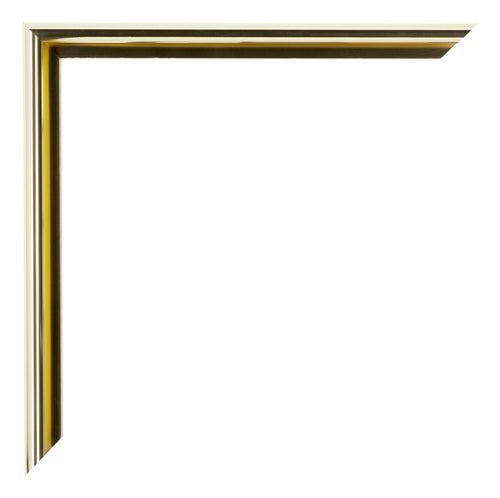 New York Aluminium Bilderrahmen 37 5x98cm Goldglanz Detail Ecke | Yourdecoration.de