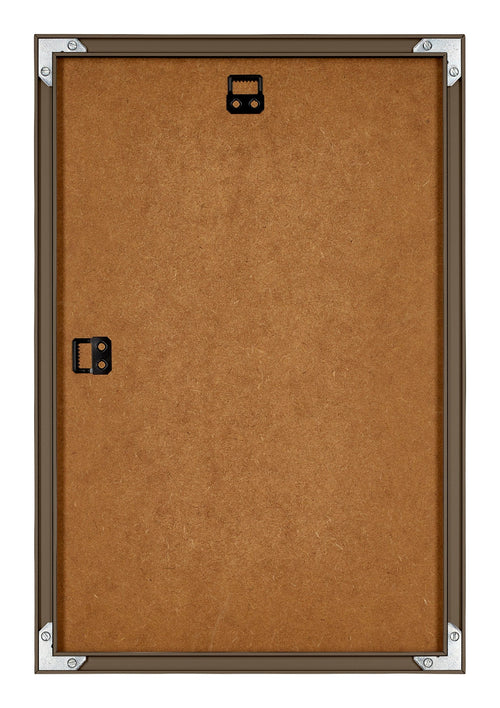 New York Aluminium Bilderrahmen 40x60cm Nussbaum Struktur Rucksteite | Yourdecoration.de