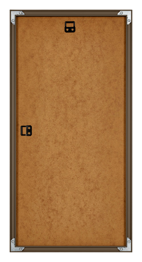 New York Aluminium Bilderrahmen 50x100cm Nussbaum Struktur Ruckseite | Yourdecoration.de