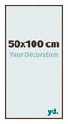 New York Aluminium Bilderrahmen 50x100cm Nussbaum Struktur Vorne Messe | Yourdecoration.de