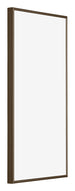 New York Aluminium Bilderrahmen 50x100cm Nussbaum Struktur Vorne Schrag | Yourdecoration.de