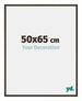 New York Aluminium Bilderrahmen 50x65cm Nussbaum Struktur Vorne Messe | Yourdecoration.de
