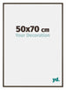 New York Aluminium Bilderrahmen 50x70cm Nussbaum Struktur Vorne Messe | Yourdecoration.de