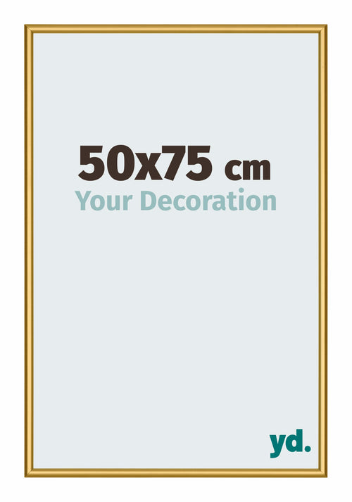 New York Aluminium Bilderrahmen 50x75cm Goldglanz Vorne Messe | Yourdecoration.de