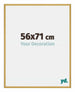 New York Aluminium Bilderrahmen 56x71cm Gold Glanz Vorne Messe | Yourdecoration.de