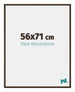 New York Aluminium Bilderrahmen 56x71cm Nussbaum Struktur Vorne Messe | Yourdecoration.de