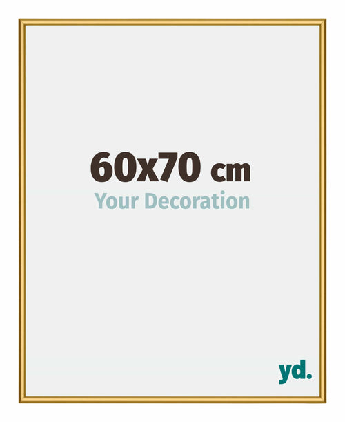 New York Aluminium Bilderrahmen 60x70cm Gold Glanz Vorne Messe | Yourdecoration.de