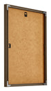 New York Aluminium Bilderrahmen 60x70cm Nussbaum Struktur Rucksteite Schrag | Yourdecoration.de